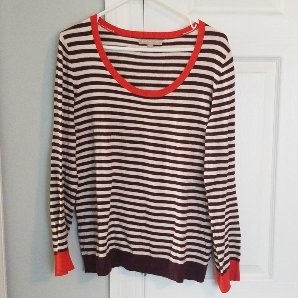 Burgundy Striped Banana Republic Sweater